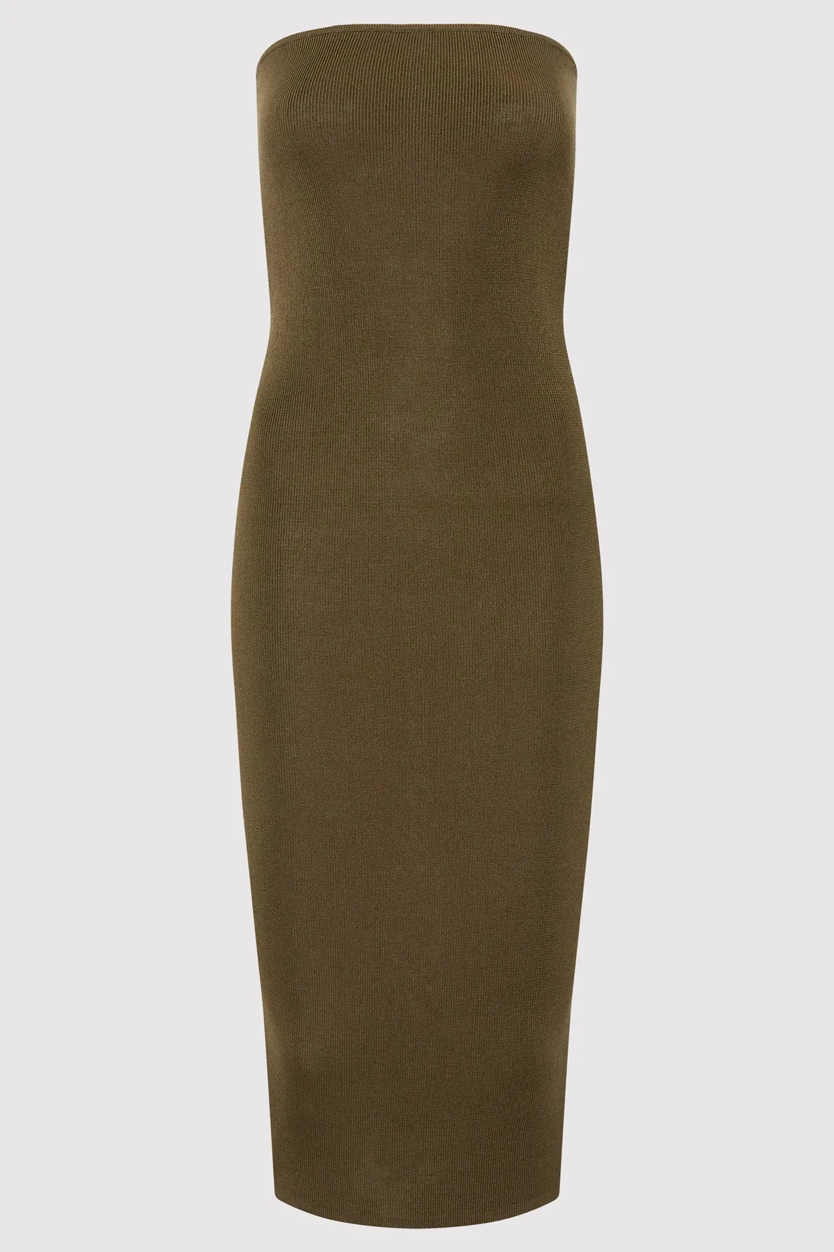 90s Strapless Knit Midi Dress - Kelp sold by St. Agni product image thumbnail 5