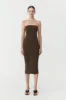 90s Strapless Knit Midi Dress - Kelp sold by St. Agni