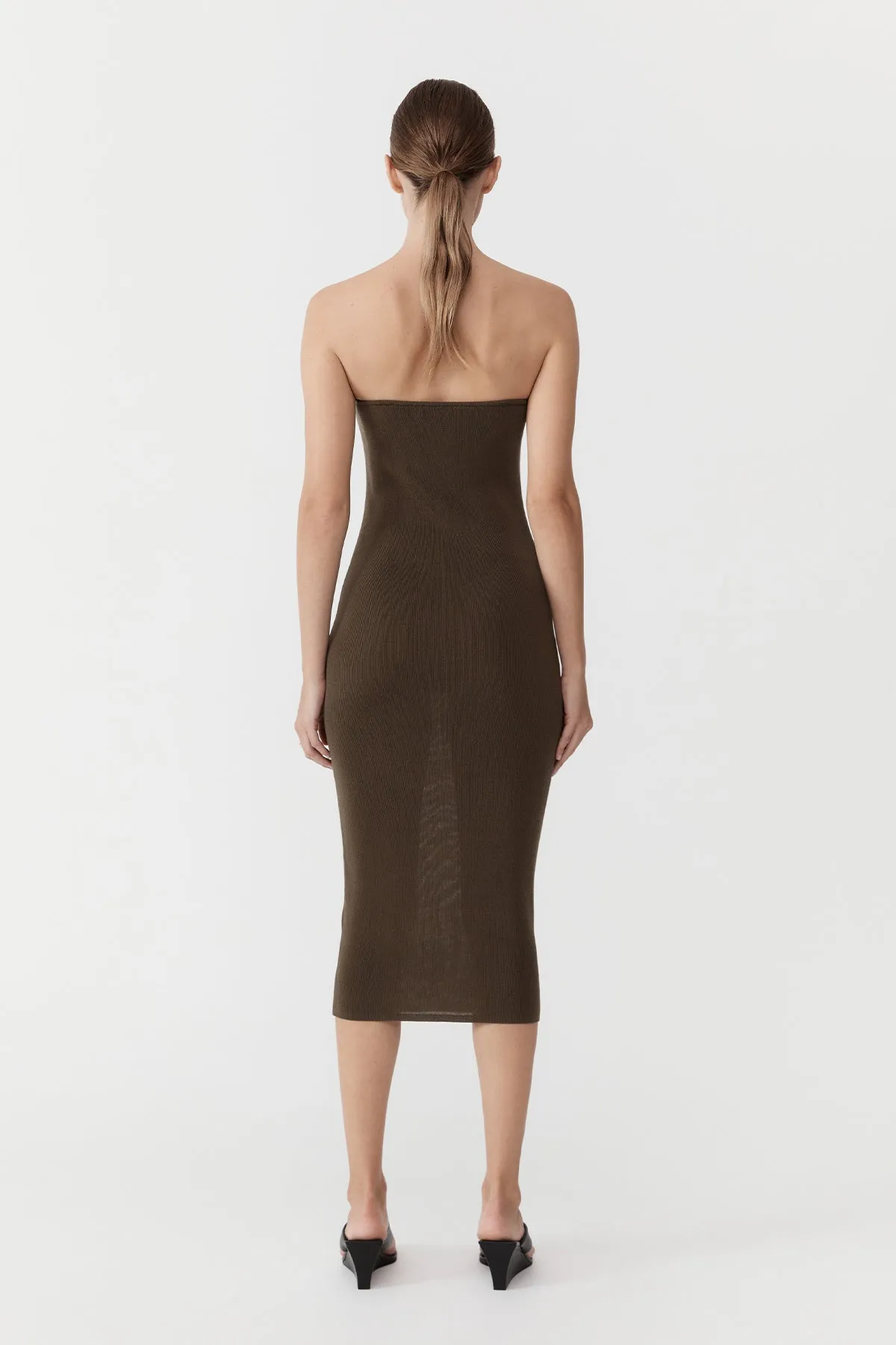 90s Strapless Knit Midi Dress - Kelp sold by St. Agni product image thumbnail 2