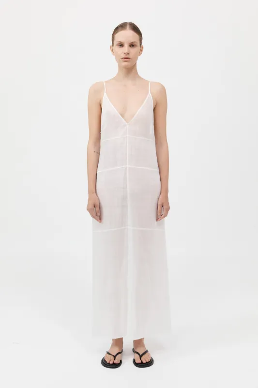 Semi Sheer Patchwork Dress - Salt sold by St. Agni