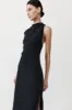 Asymm Tuck Dress - Black sold by St. Agni