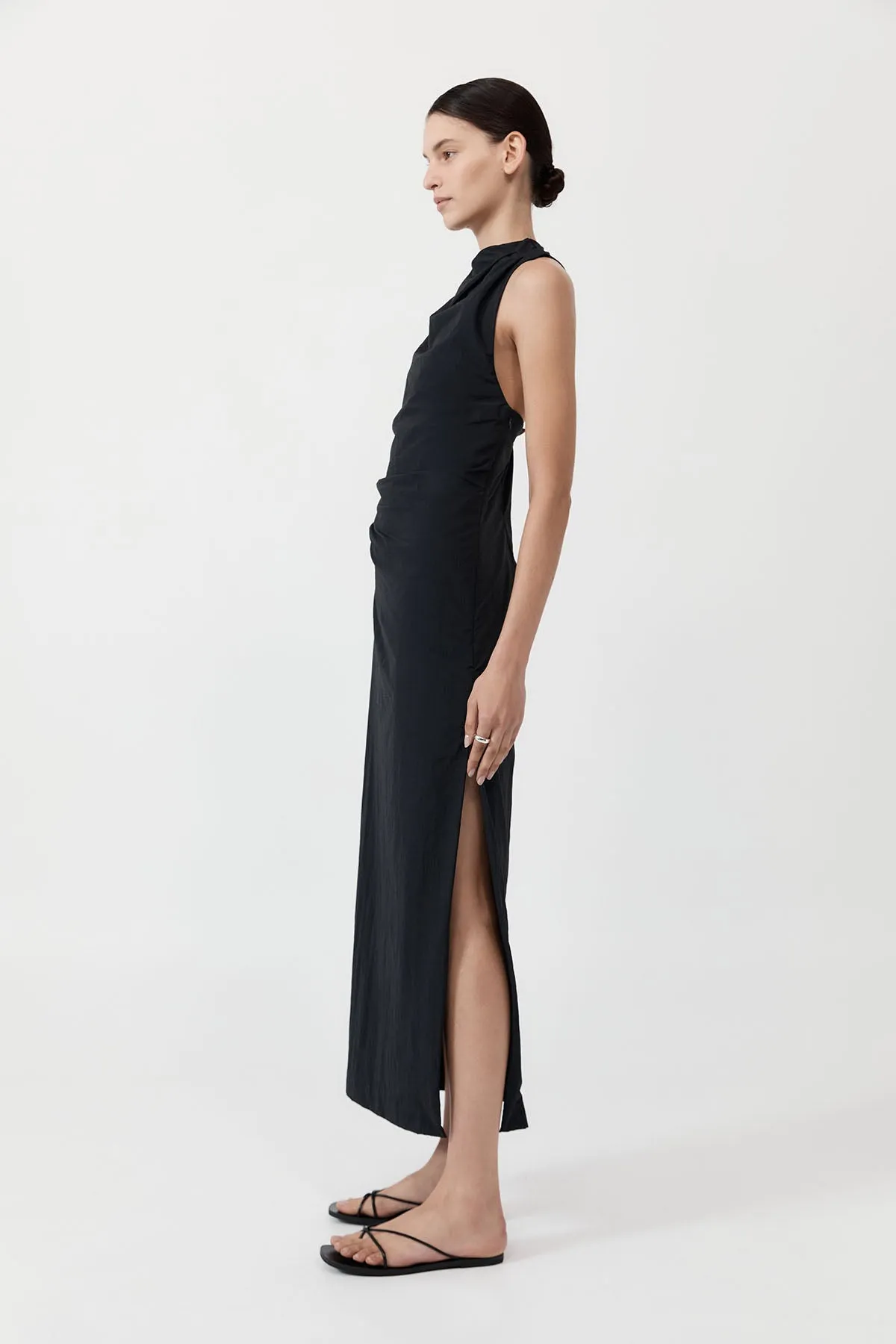 Asymm Tuck Dress - Black sold by St. Agni product image thumbnail 3