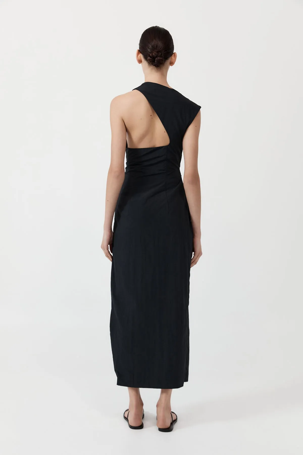 Asymm Tuck Dress - Black sold by St. Agni product image thumbnail 4