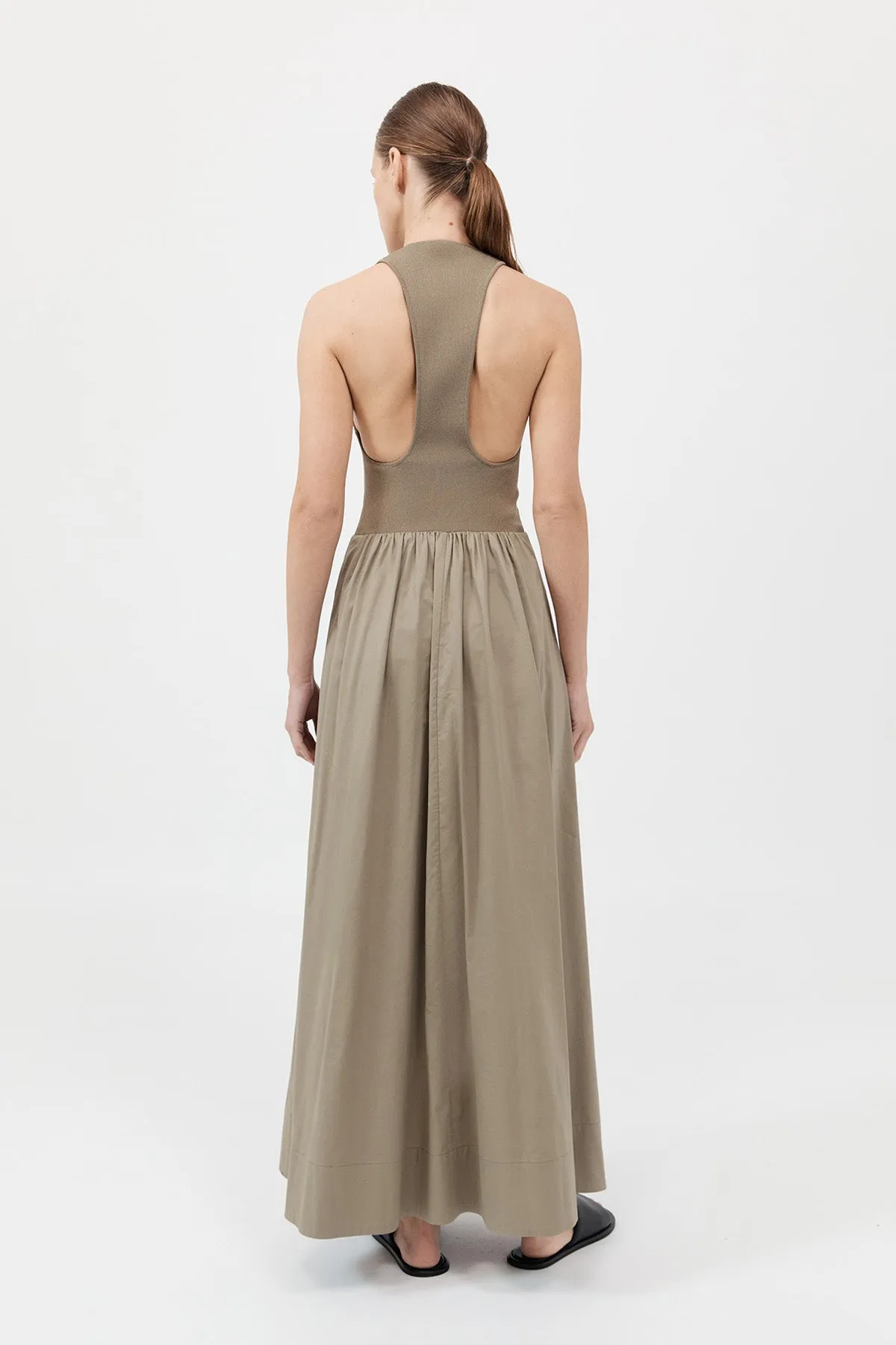 Plunge Neck Dress - Shadow sold by St. Agni product image thumbnail 4