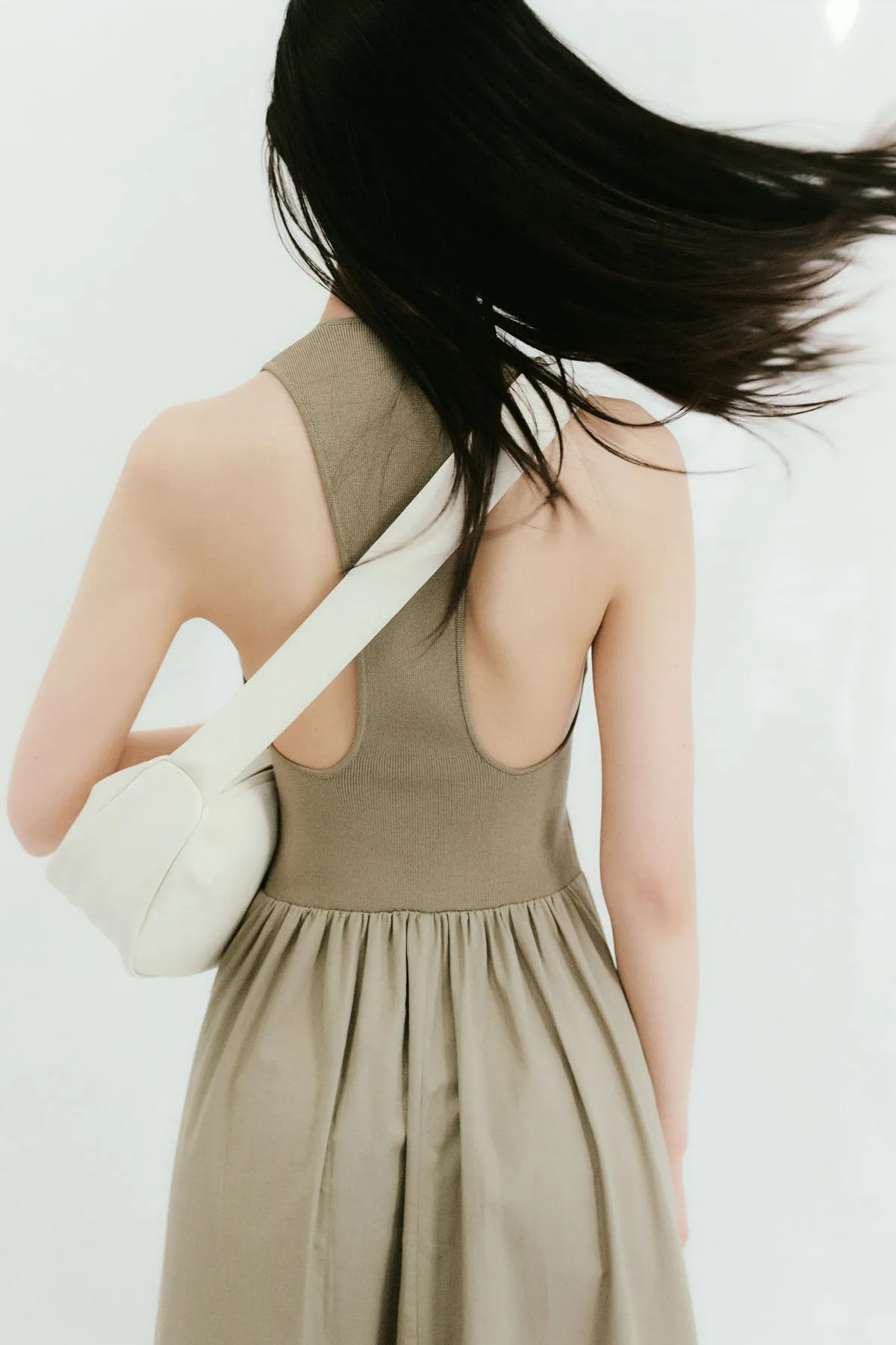 Plunge Neck Dress - Shadow sold by St. Agni product image thumbnail 5