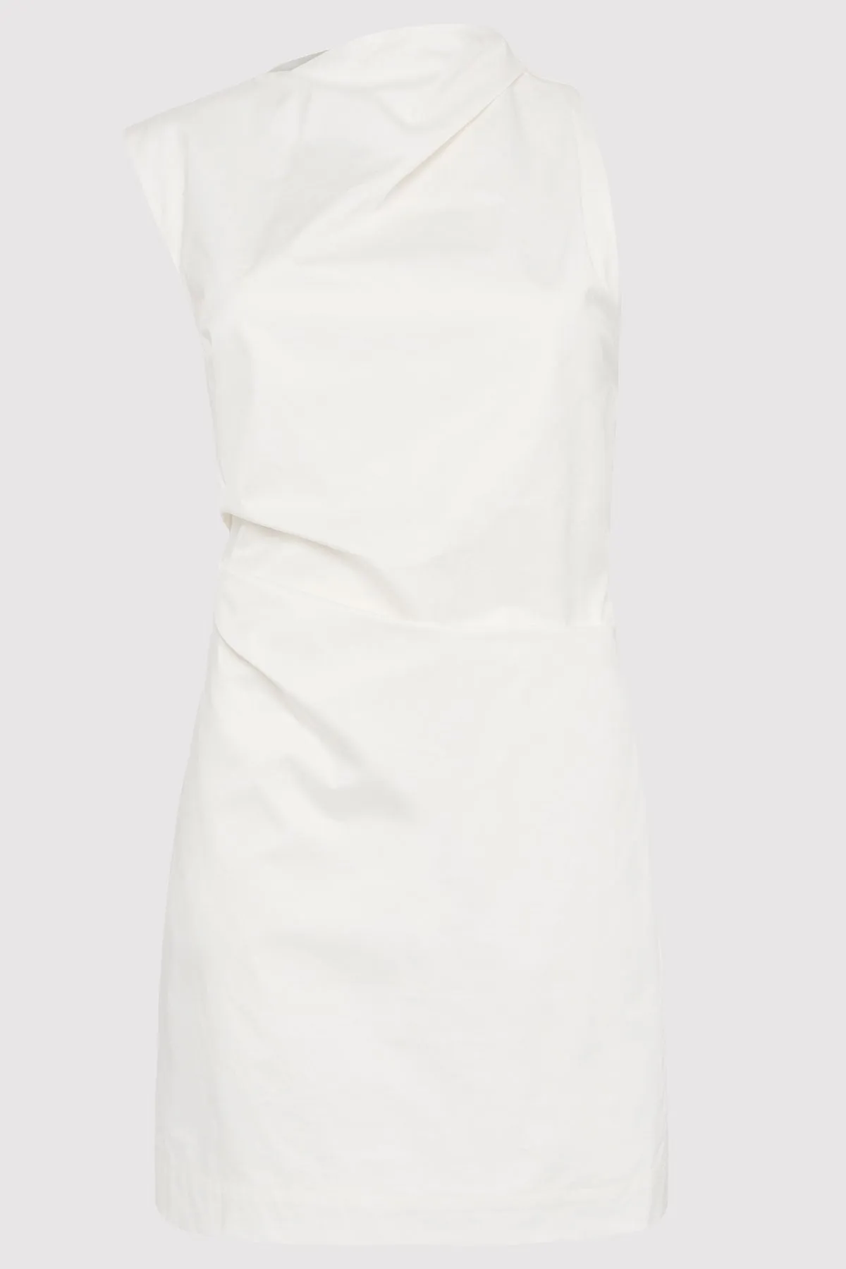 Asymmetric Tuck Mini Dress - White sold by St. Agni product image thumbnail 5