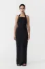 Linen Bias Maxi Dress - Black sold by St. Agni