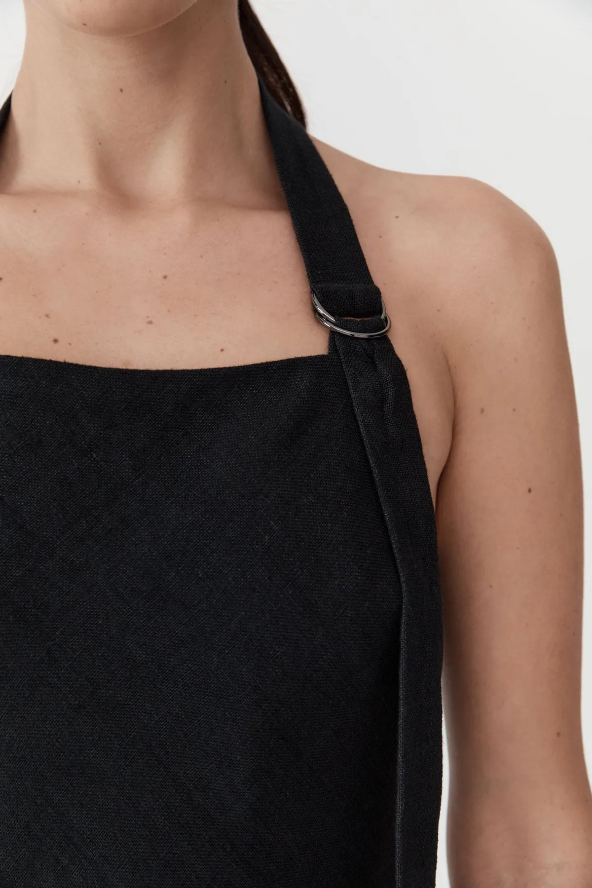 Linen Bias Maxi Dress - Black sold by St. Agni product image thumbnail 4
