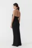 Linen Bias Maxi Dress - Black sold by St. Agni