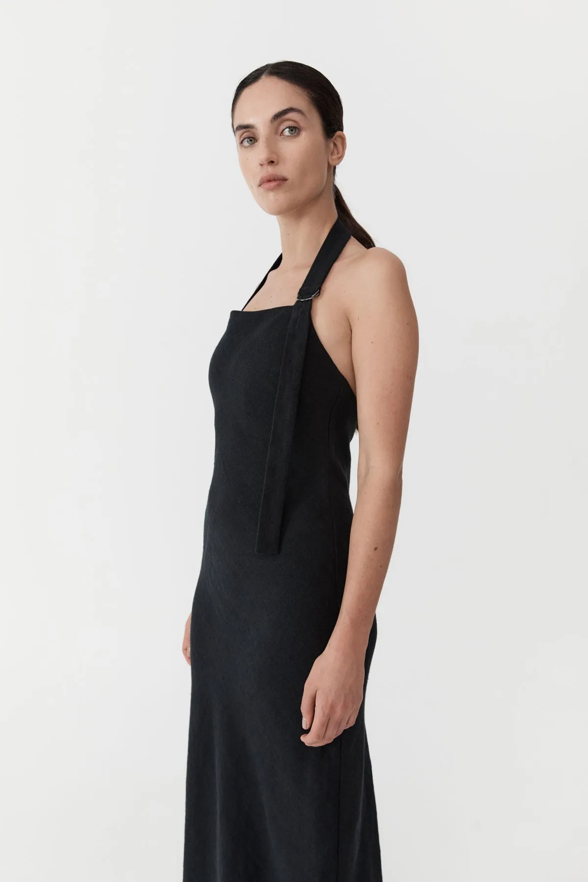 Linen Bias Maxi Dress - Black sold by St. Agni product image thumbnail 3