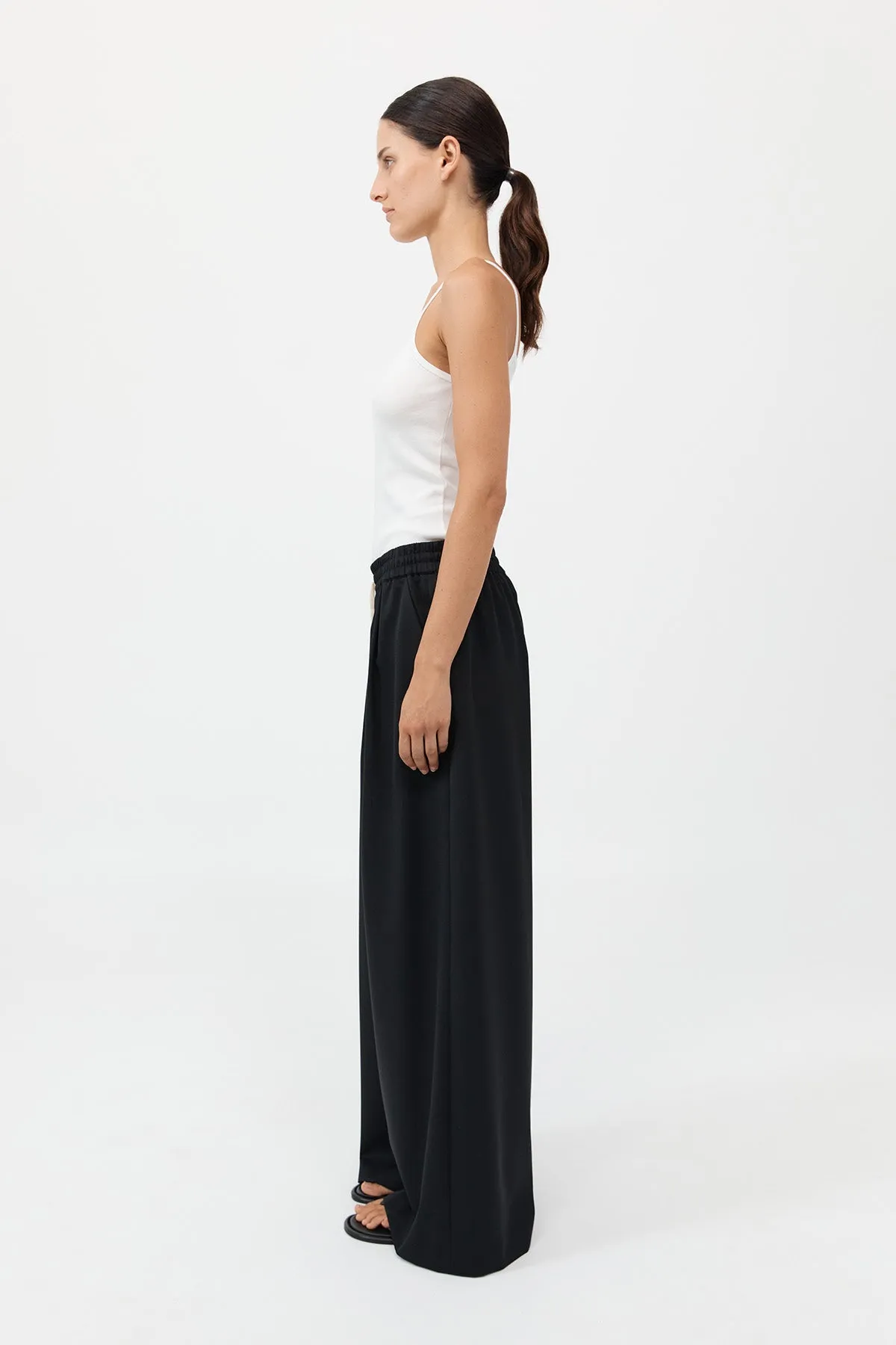 Wool Drawstring Pants - Black sold by St. Agni product image thumbnail 3