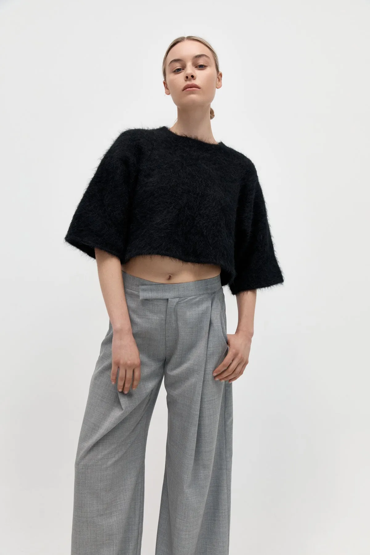 Alpaca Cropped Tee - Black sold by St. Agni product image thumbnail 2