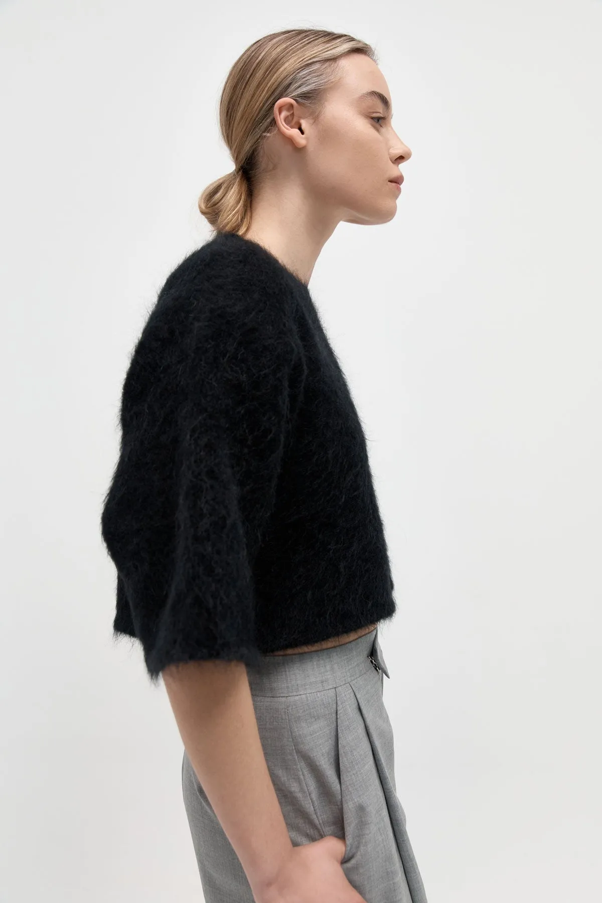 Alpaca Cropped Tee - Black sold by St. Agni product image thumbnail 3