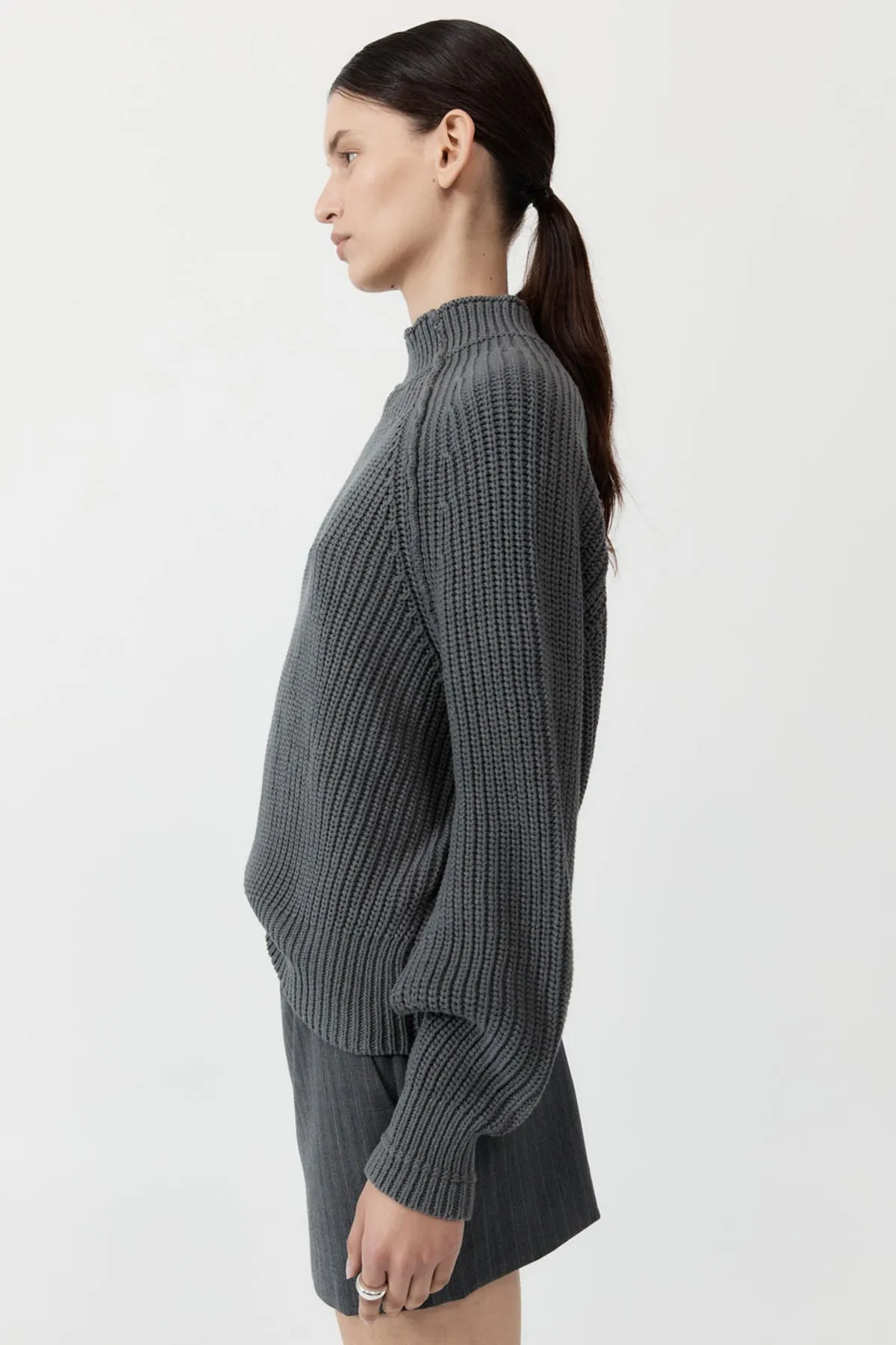 Split Sleeve Jumper - Smoke sold by St. Agni product image thumbnail 3