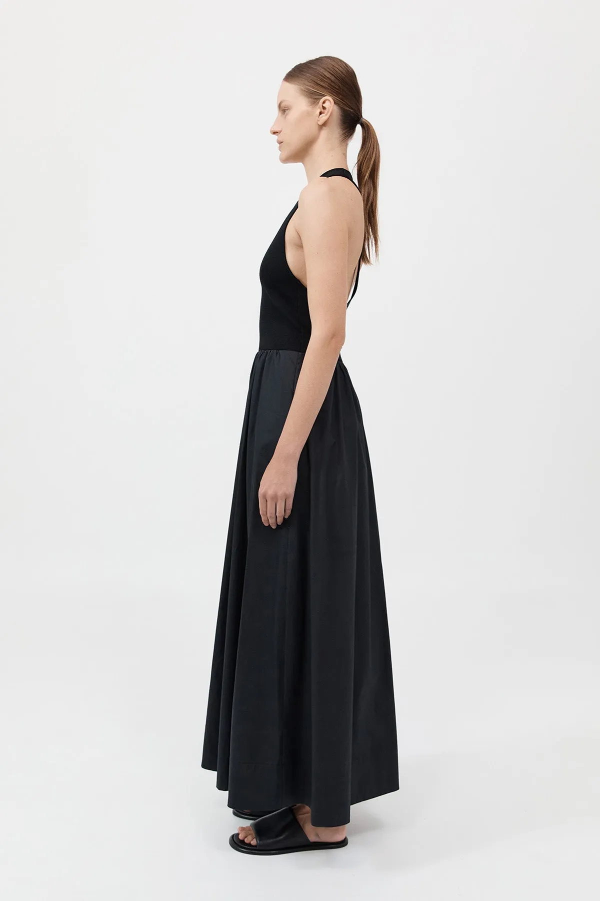 Plunge Neck Dress - Black sold by St. Agni product image thumbnail 3