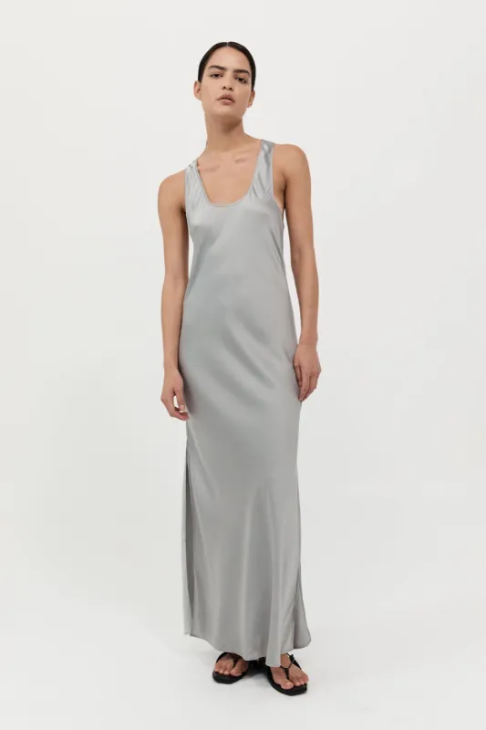 Bias Tank Dress - Silver sold by St. Agni