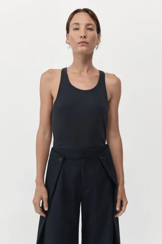 Organic Cotton Everyday Tank - Black sold by St. Agni
