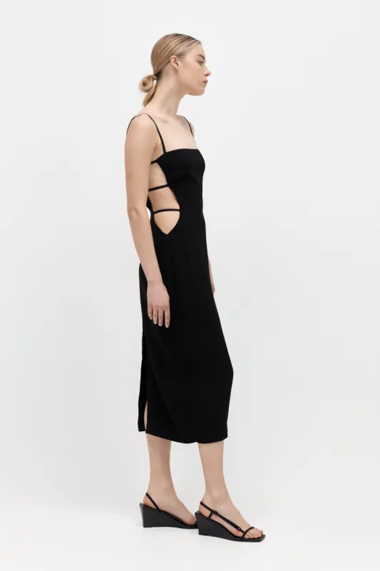 Urbain Midi Dress - Black sold by St. Agni