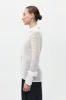 Fitted Cotton Grid Shirt - White sold by St. Agni