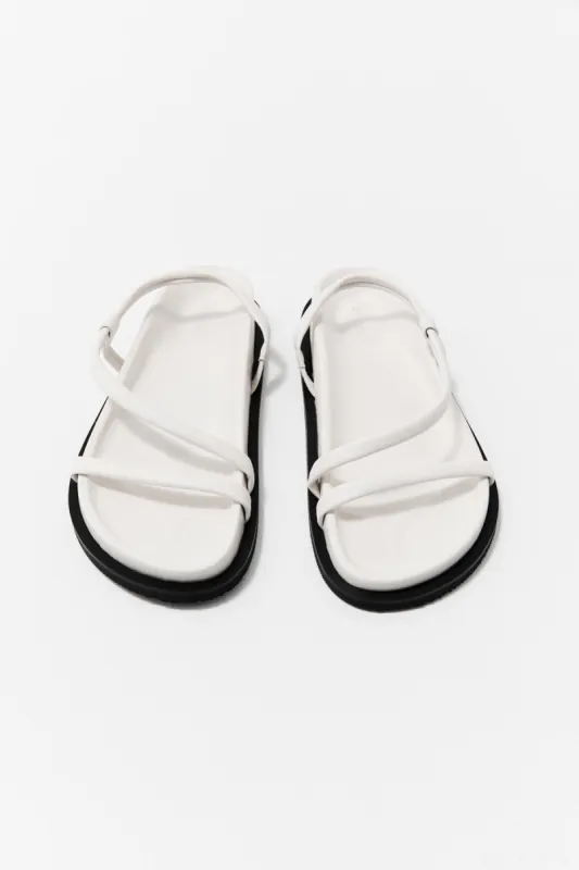 Twist Sandal - White made by St. Agni