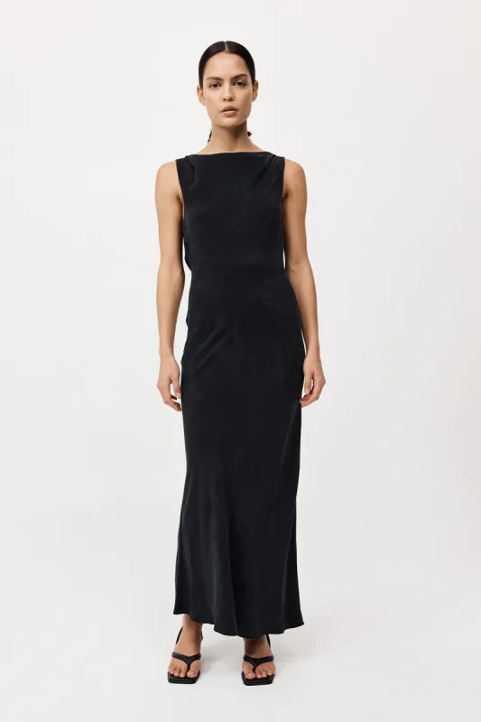 Draped Cowl Dress - Black sold by St. Agni