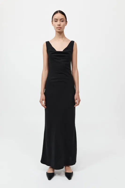 Double Drape Dress - Black sold by St. Agni