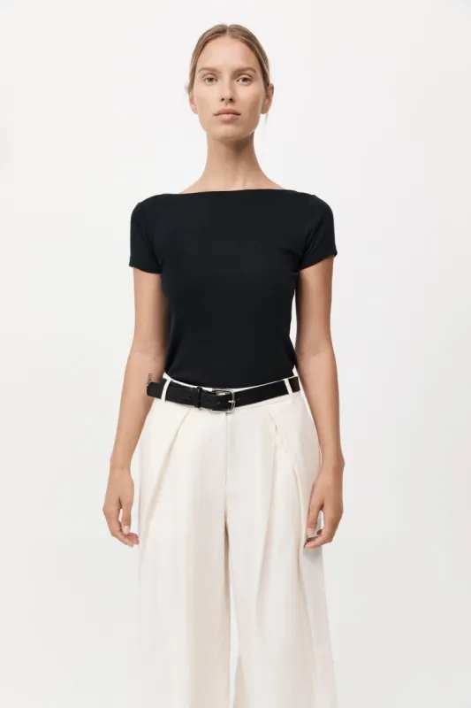 Organic Cotton Ballet Top - Jet Black sold by St. Agni