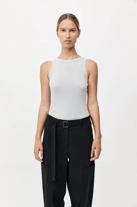 Organic Cotton Bateau Tank - Silver made by St. Agni