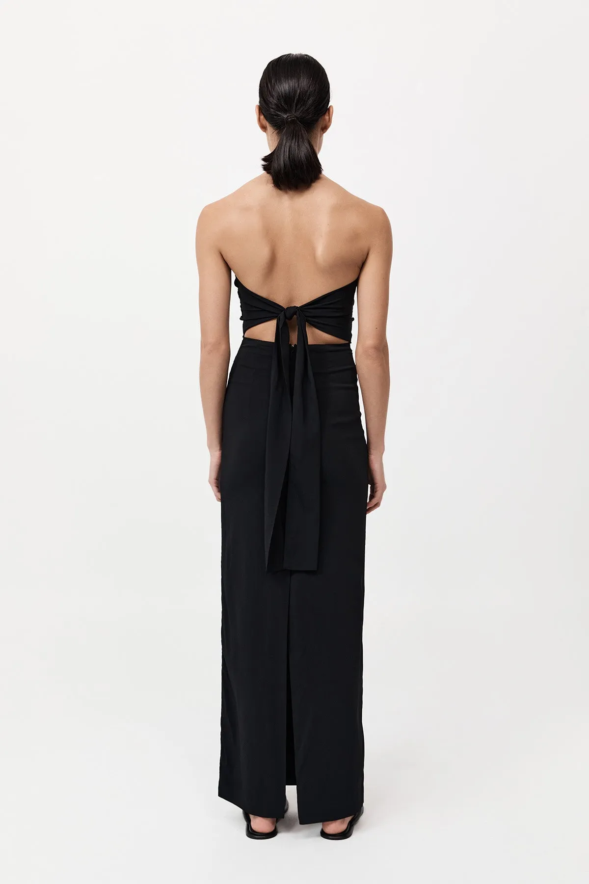 Strapless Tie Back Dress - Black sold by St. Agni product image thumbnail 5