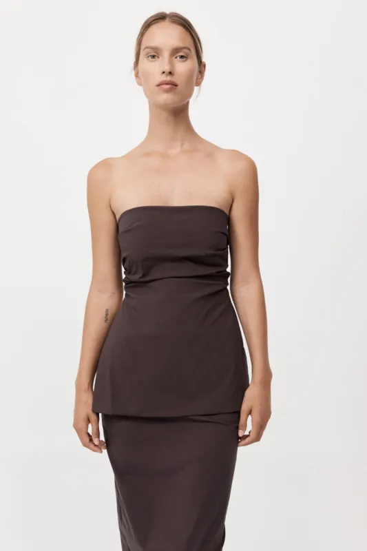 Strapless Tie Back Top - Chocolate Plum sold by St. Agni