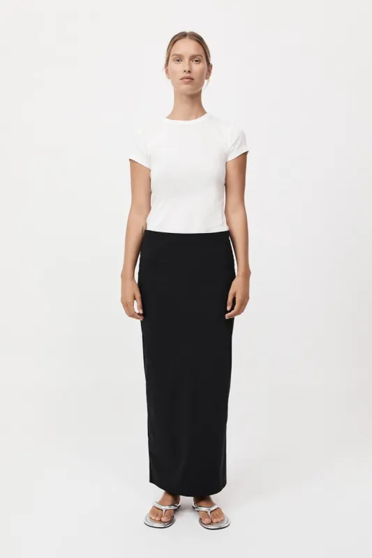 Minimal Column Skirt - Black sold by St. Agni