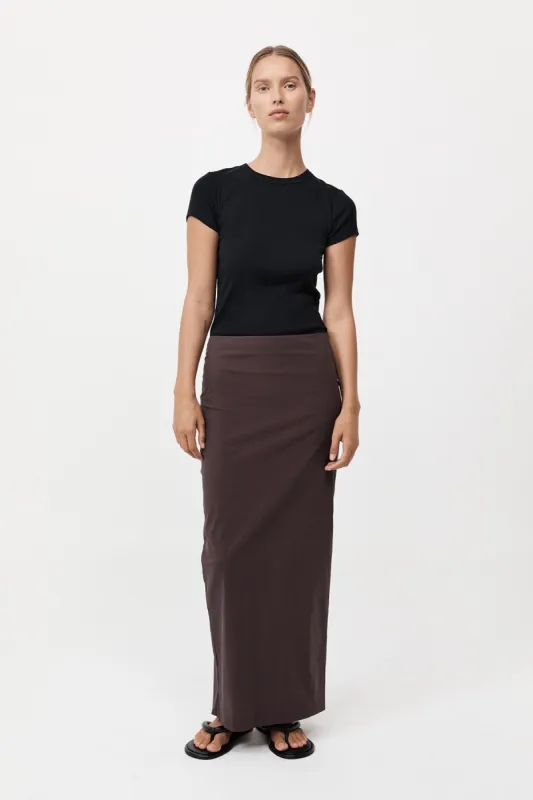 Minimal Column Skirt - Chocolate Plum sold by St. Agni