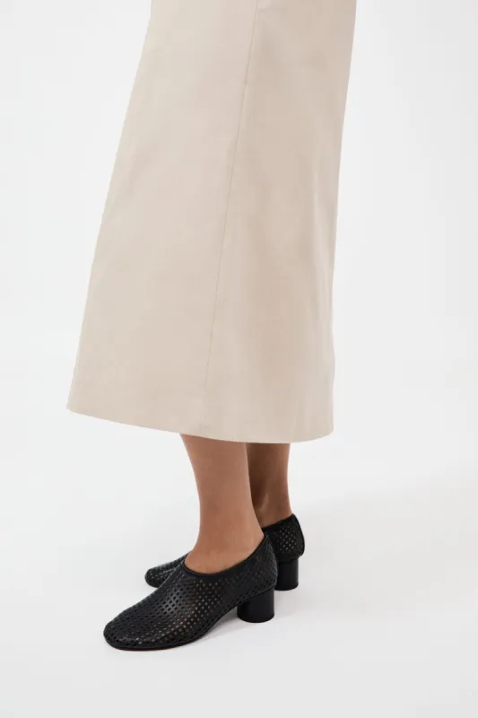 Perforated Ballet Heel - Black sold by St. Agni