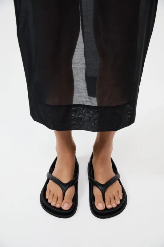 Sling Back Thong Sandal - Black sold by St. Agni