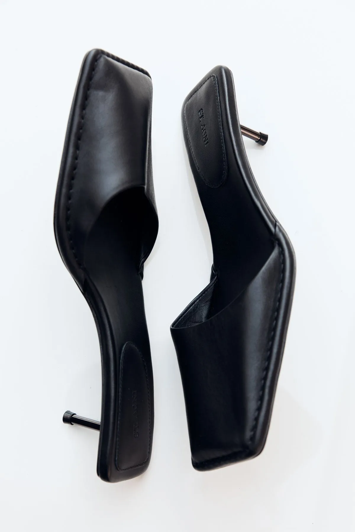 Soft Square Toe Heel - Black sold by St. Agni