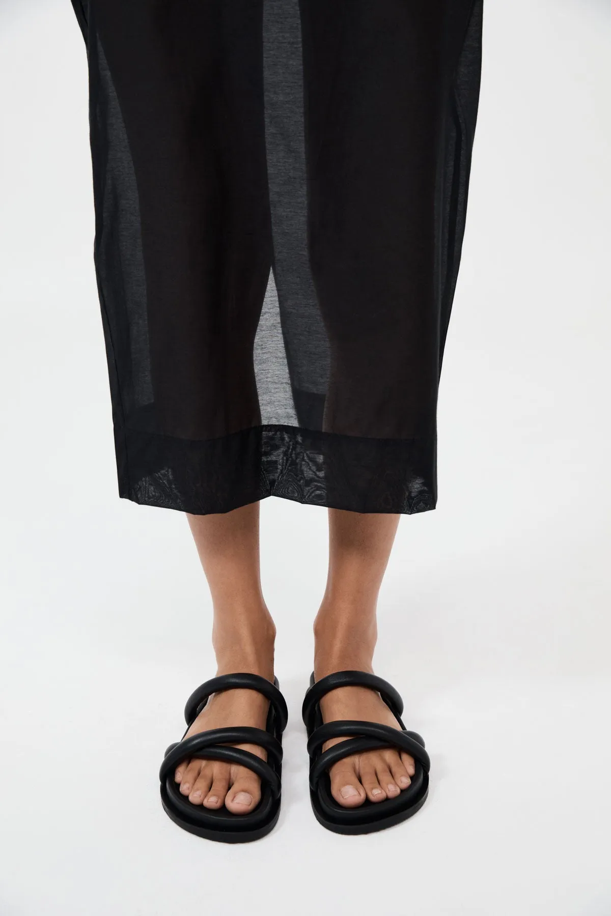 Soft Cross Strap Slide - Black sold by St. Agni