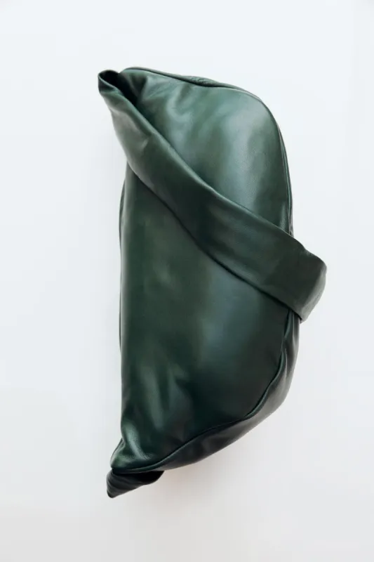 Soft Crescent Bag - Deep Green sold by St. Agni