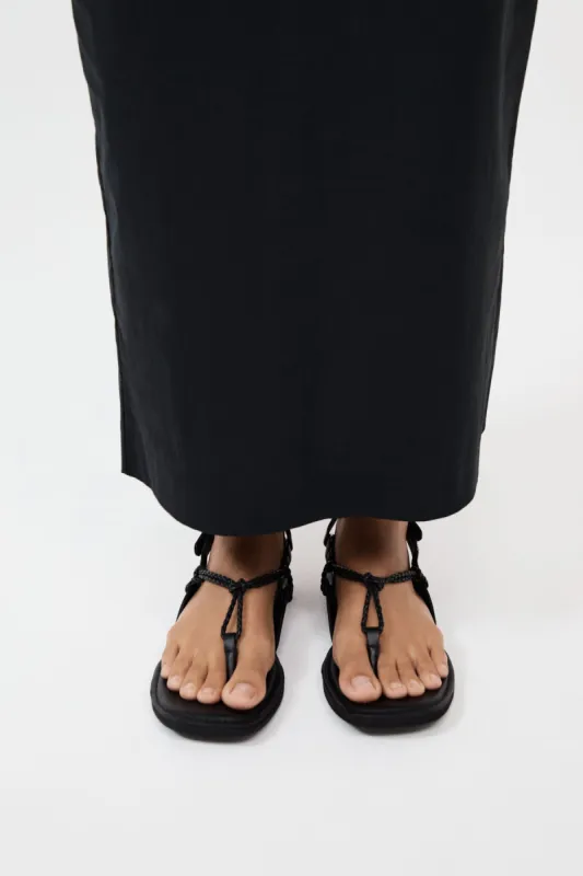 Woven Rope Sandal - Black sold by St. Agni