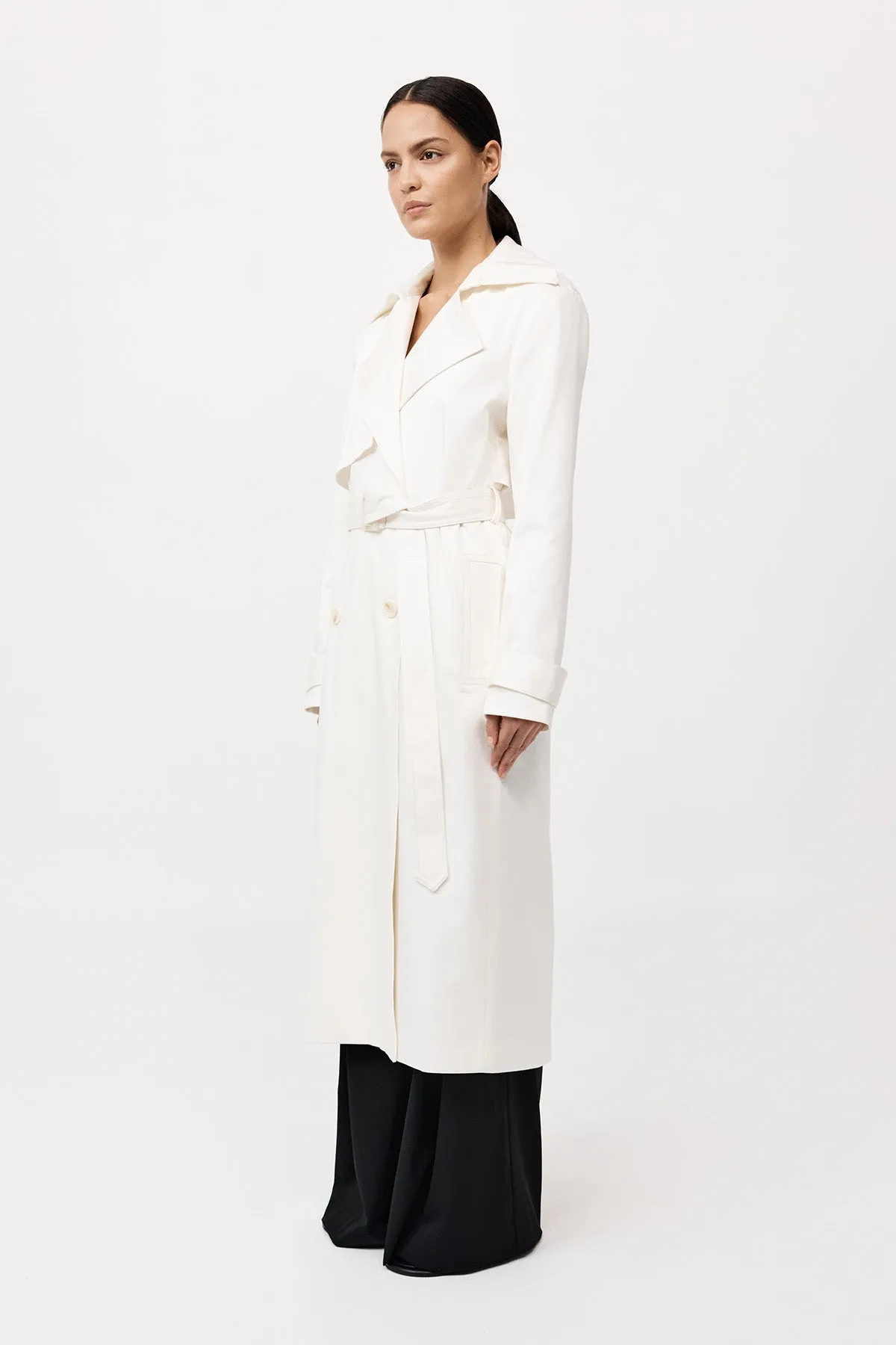 Classic Trench Coat - Off White sold by St. Agni product image thumbnail 3