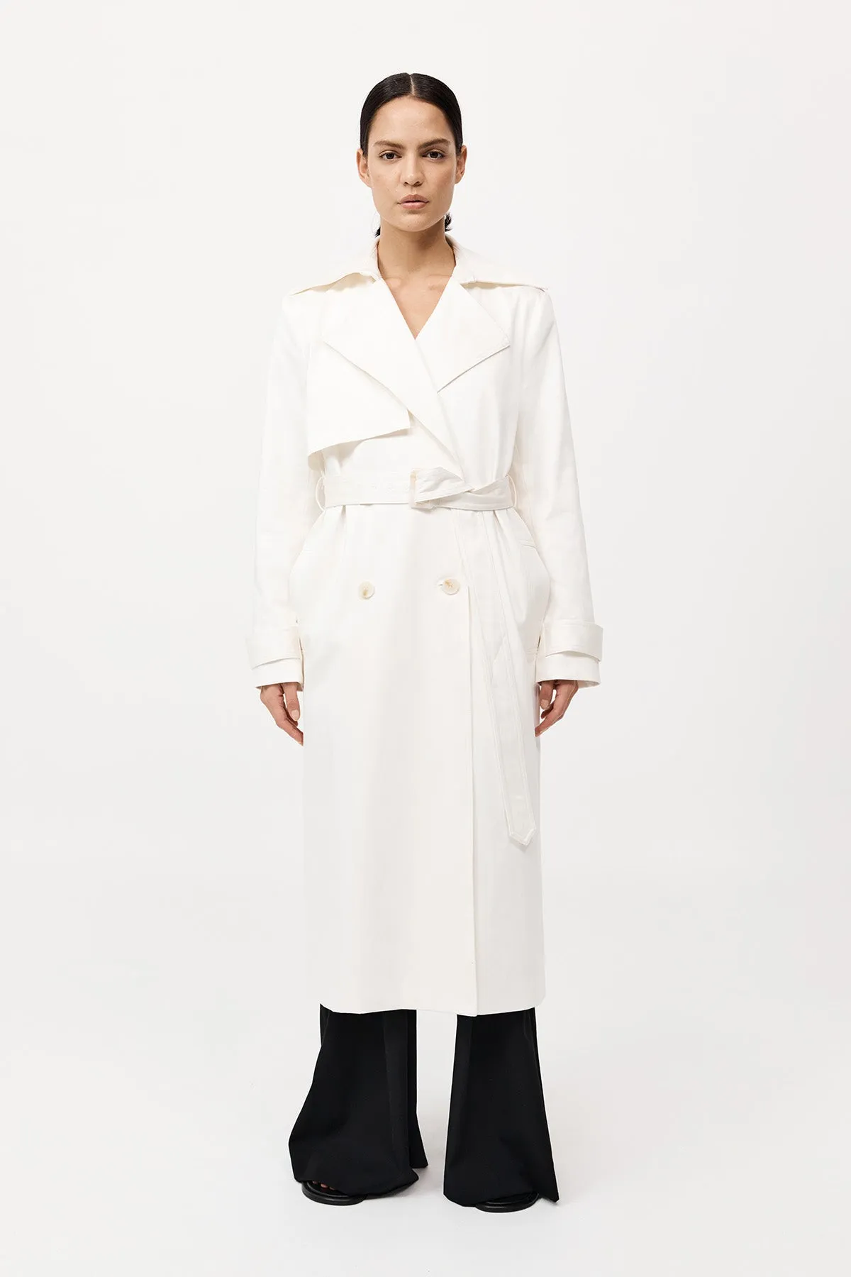 Classic Trench Coat - Off White sold by St. Agni