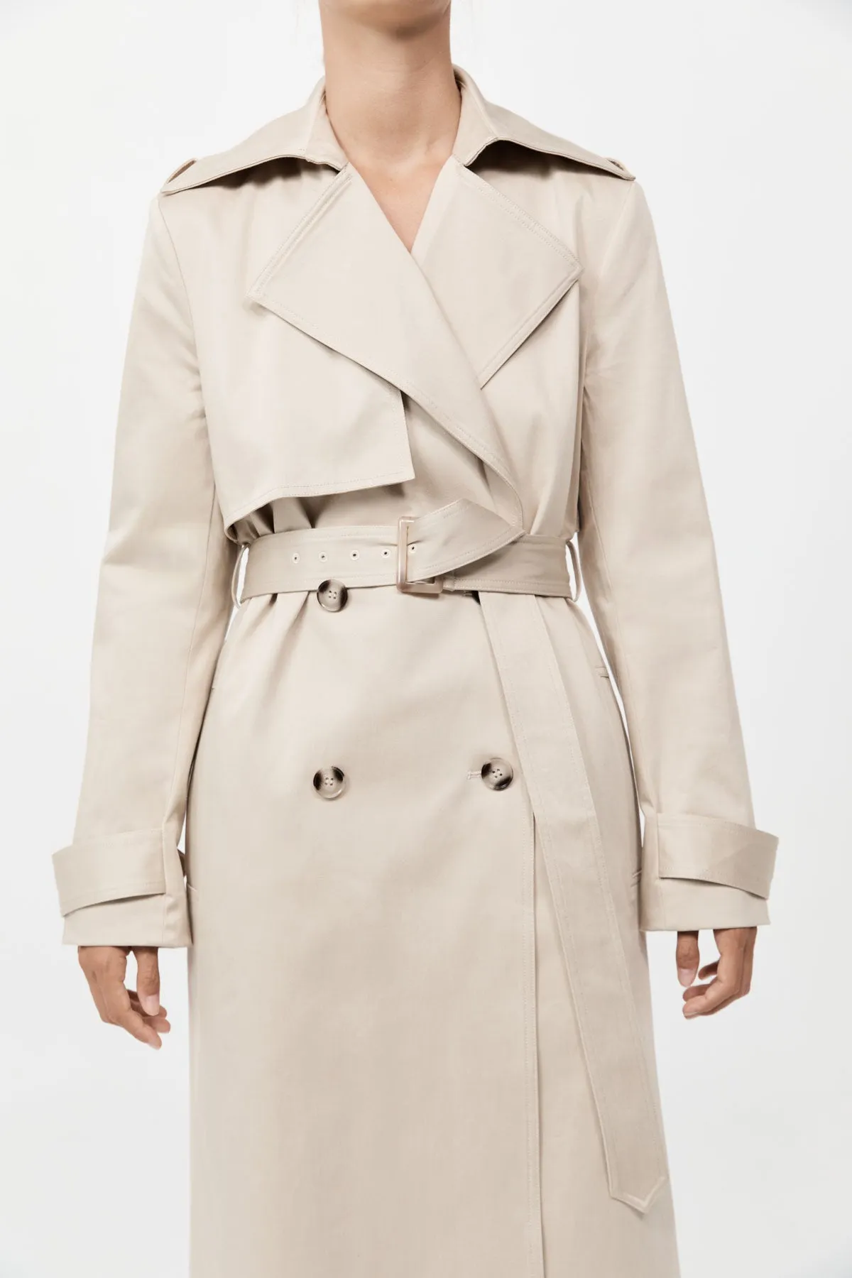 Classic Trench Coat - Champagne sold by St. Agni product image thumbnail 3