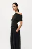 Asymmetric Knit Top - Basil sold by St. Agni