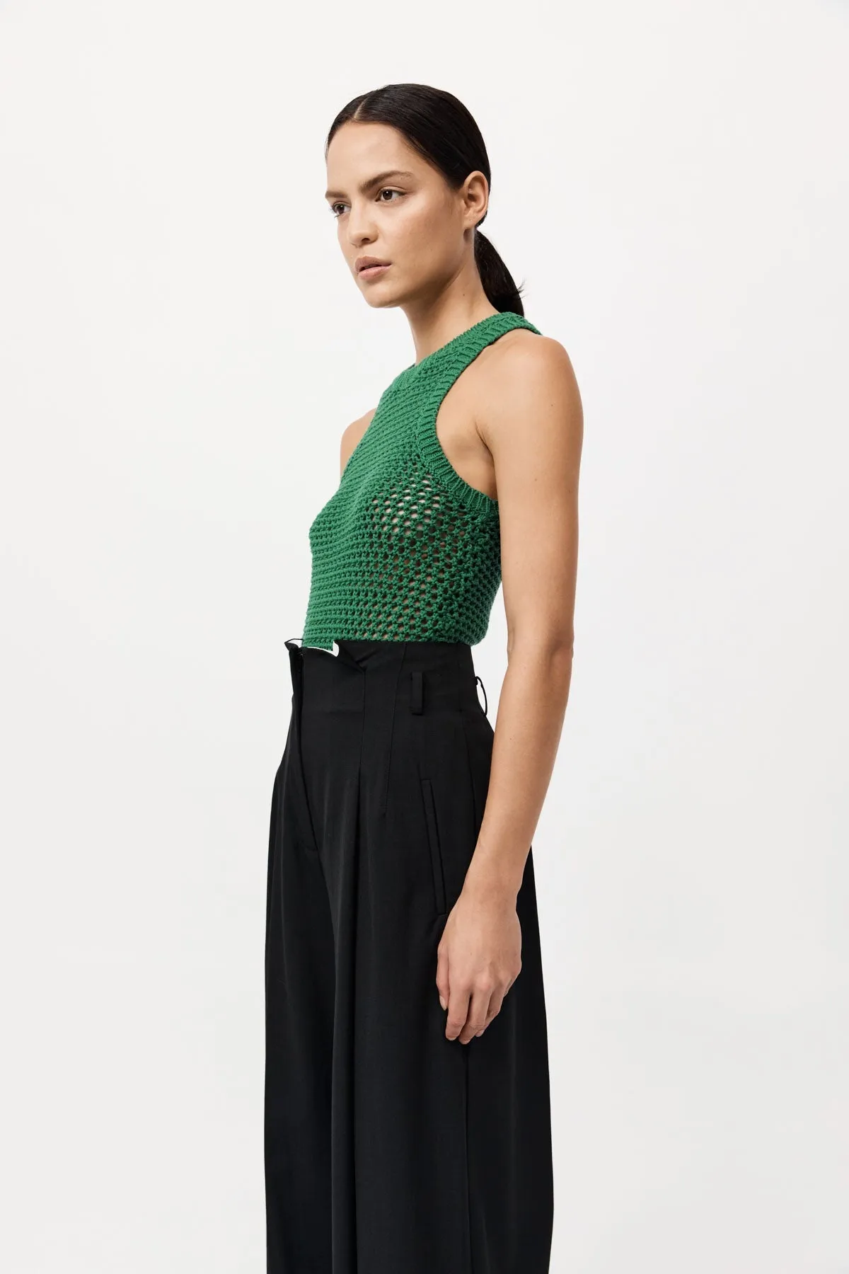 Cotton Crochet Tank - Verde sold by St. Agni product image thumbnail 2
