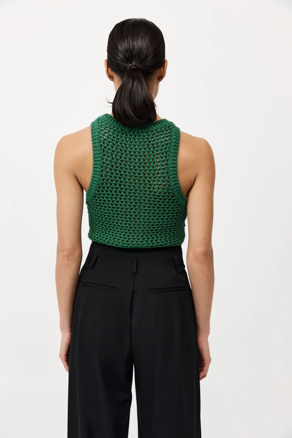 Cotton Crochet Tank - Verde sold by St. Agni product image thumbnail 3