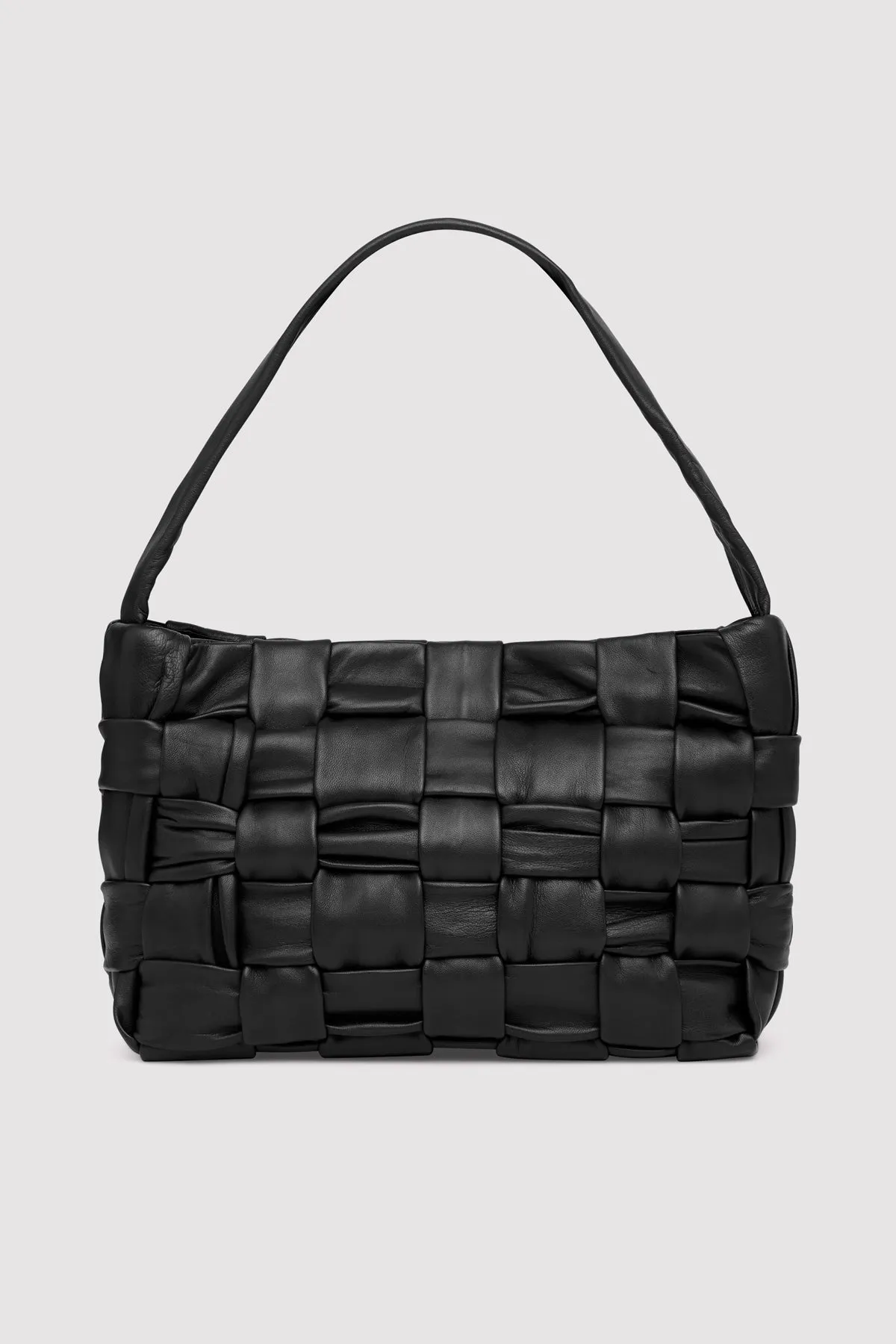 Textured Mini Woven Tote - Black sold by St. Agni product image thumbnail 5