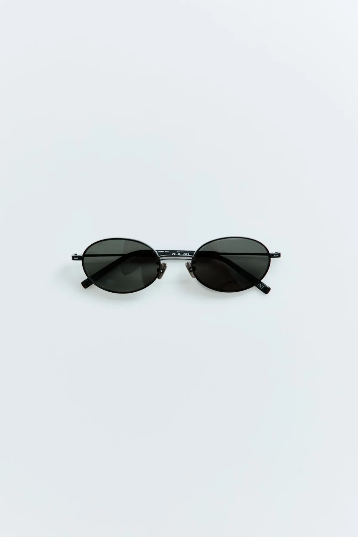 Fine Metal Oval Sunglasses - Black/Grey sold by St. Agni product image thumbnail 4