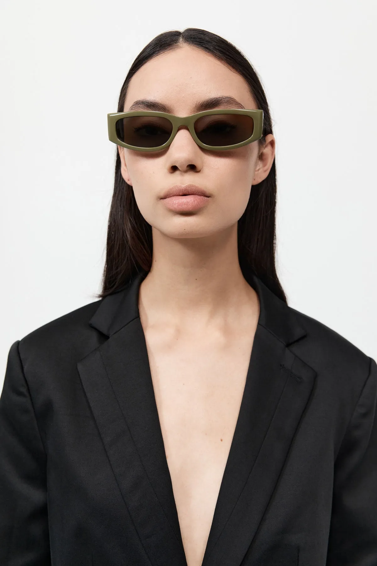 Everyday Rectangle Sunglasses - Olive sold by St. Agni