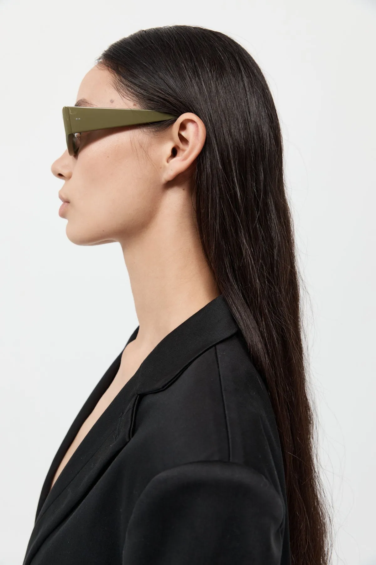 Everyday Rectangle Sunglasses - Olive sold by St. Agni product image thumbnail 3