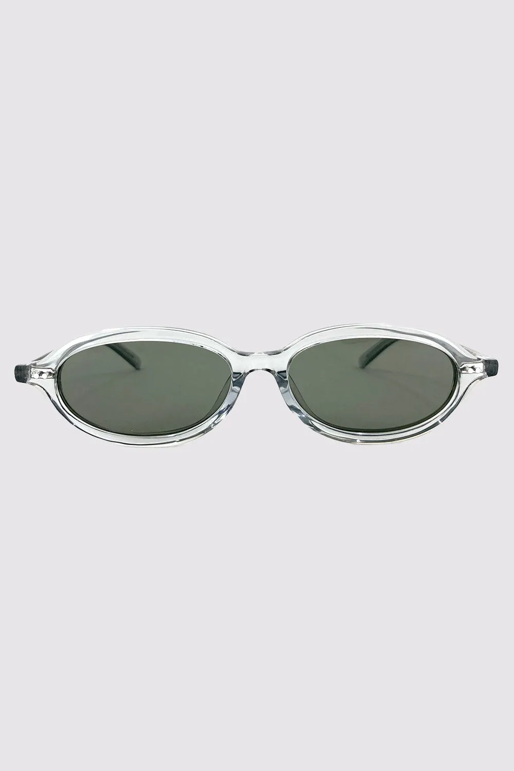 90s Slim Oval Sunglasses - Smoke sold by St. Agni product image thumbnail 4