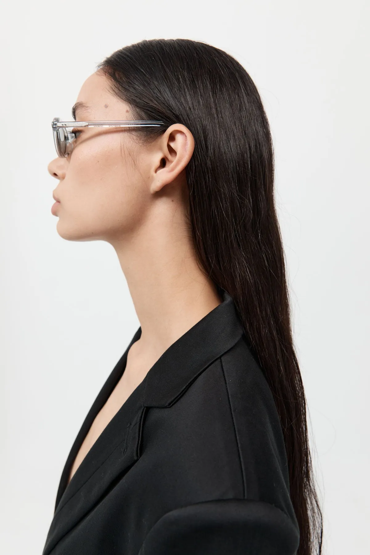 90s Slim Oval Sunglasses - Smoke sold by St. Agni product image thumbnail 3